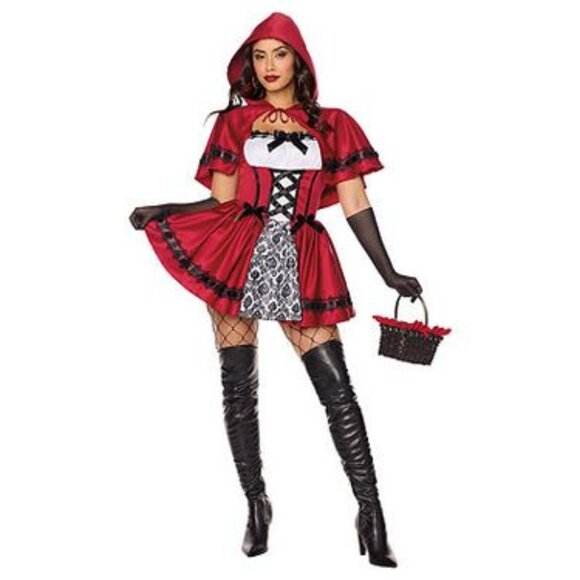 Adult Rebellious Red Riding Hood Costume - Picture 1 of 2
